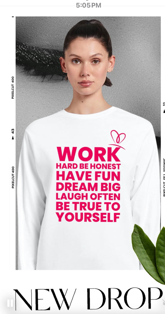WORK HARD LS COMFY TEE
